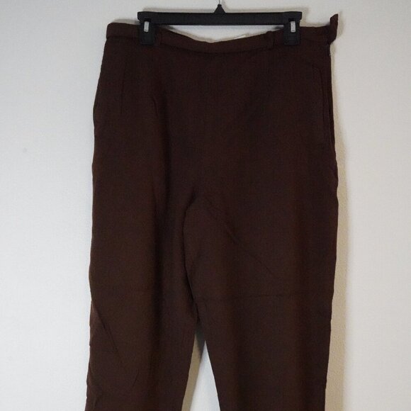 Pendleton, 100% Virgin Wool Straight Trouser Dress Pants, Brown - Picture 3 of 10